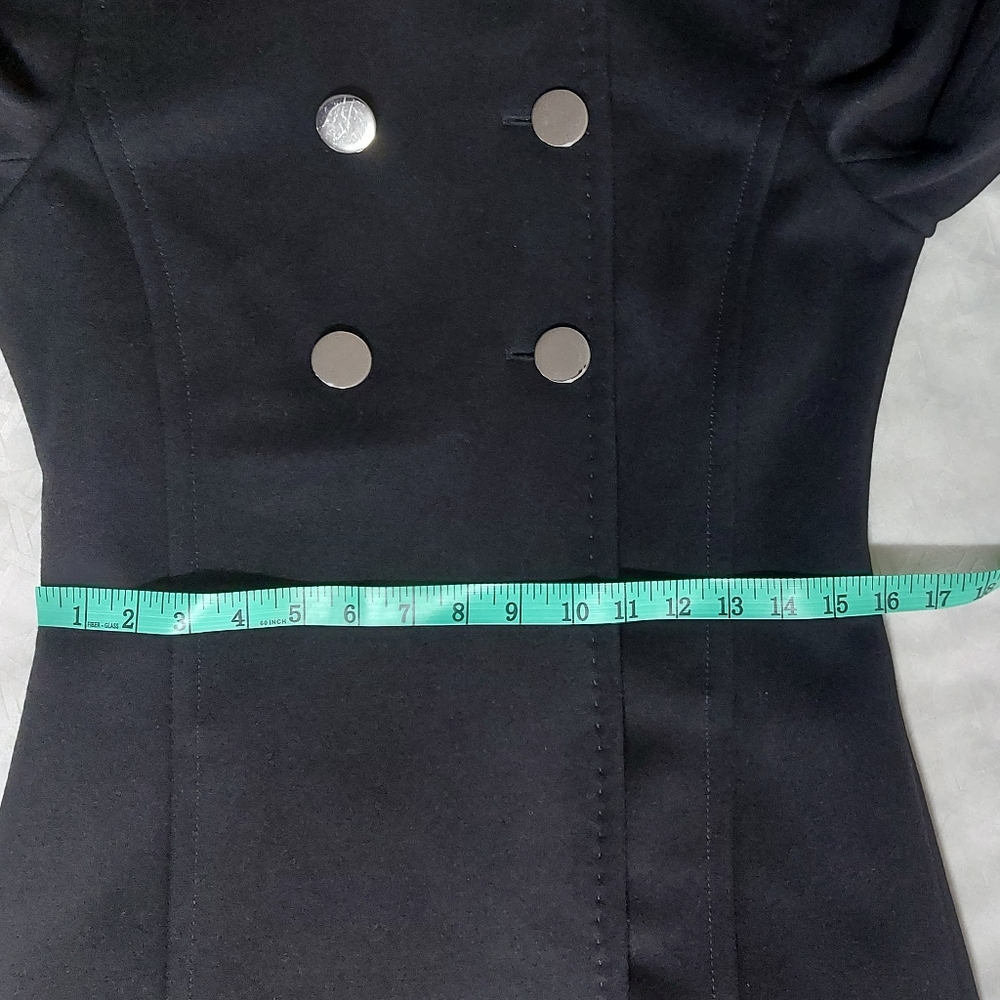 Aritzia T. Babaton Bromley Coat Small Black Wool Cashmere Blend Double Breasted - Picture 8 of 12